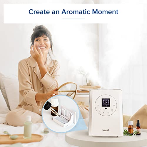 LEVOIT Humidifiers for Bedroom, Quiet (3L Water Tank) Cool Mist Top Fill Essential Oil Diffuser with 25Watt for Home Large Room, 360° Nozzle, Rapid Ultrasonic Humidification for Baby Nursery and Plant