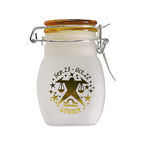 Zodiac Sign Quarter Oz (125ml) Smell Proof Airtight Glass Storage Jar, 3.25'' (Capricorn Astrology Sign)