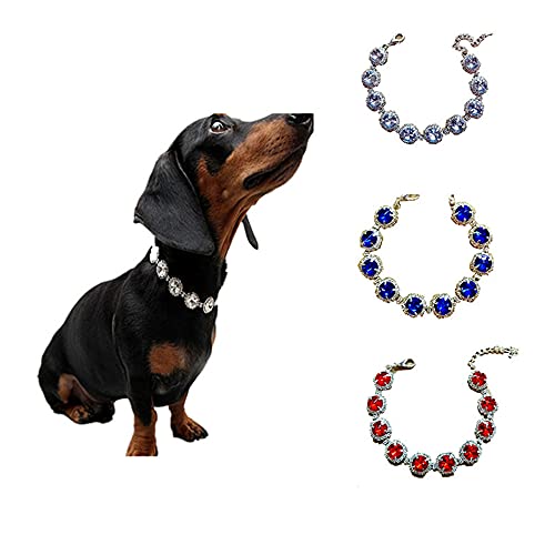 Pet Diamond Necklace Jewelry pet Dress up Collar Shiny Jewelry Suitable for Small and Medium-Sized Cats and Dogs