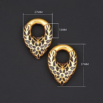 1 Pair 2g Ear Weights For Stretched Ears Plug Gauge Ear Hanger Heavy Water Drop Shape 6mm Dangle Earrings Women Body Piercing Jewelry