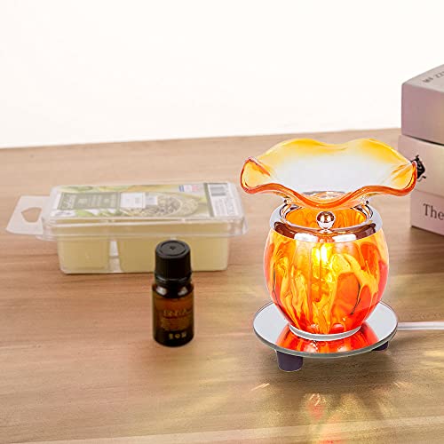 HUNANBANG 3 in 1 Electric Oil Diffuser Warmer Scented Wax Warmer Candle Wax Melt Warmer Wax Melter Fragrance Wax Burner(LW-Purple2)