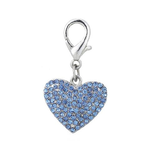 Couture Designer Bling Rhinestone Heart Pet Cat Dog Necklace Collar Charm Pendant Jewelry