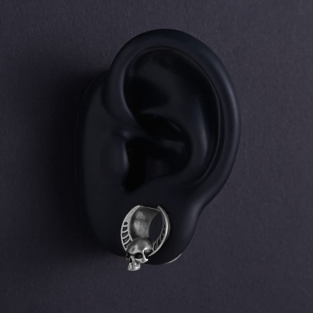 2PCS Punk Skull Ear Tunnels Brass Vintage Double Flared Plugs Cool Gothic Goat Head Ear Gauges Stretcher Piercings Gauge 0g to 1 inch