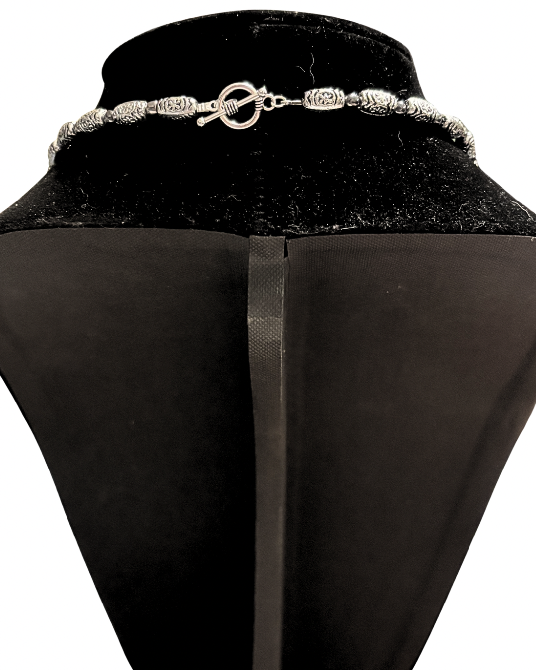 Hematite Beaded Necklace With Faceted Charm