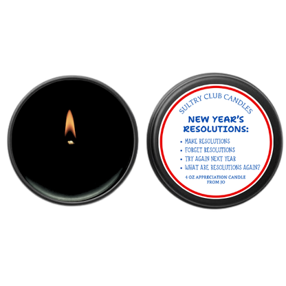 New Year's Resolutions Gift Candle
