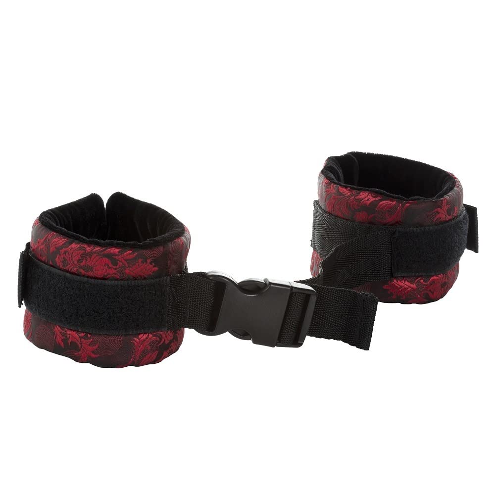 CalExotics Scandal Control Cuffs – Luxury Bondage Handcuffs – BDSM Toys for Couples - Red