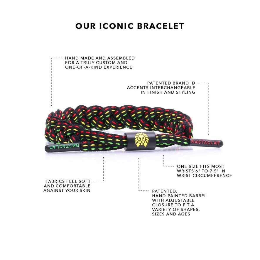 Rastaclat Braided Bracelets for Men and Women of All Ages - Originals Collection | Adjustable Stackable Bracelets Braided by Hand | Great Gifts for Men, Women, Teens, Kids & Couples