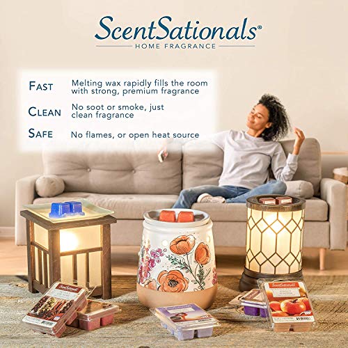 Scentsationals Home Scented Wax Warmer - Fragrance Wax Cube Melter - Electric Tart Burner - Wickless Candle Air Freshener - House Decoration Gift