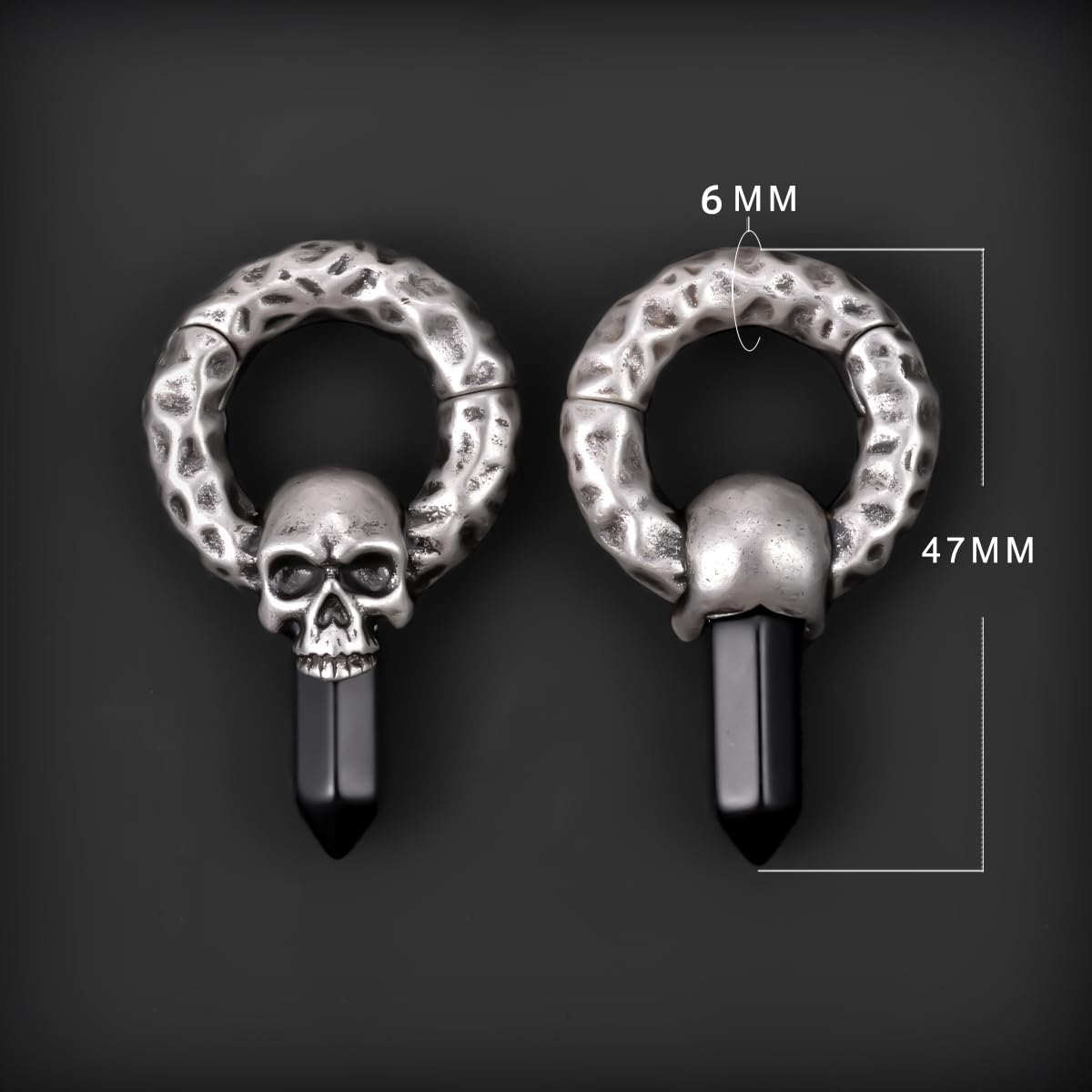 1 Pair 2g Ear Weights For Stretched Ears Heavy 6mm Ear Gauge Plug Tunnels Expander Piercing Earrings Dangle Gauge Hanger Earrings Jewelry
