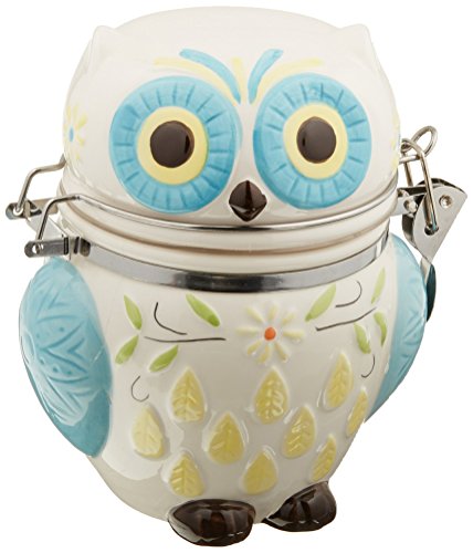 Boston Warehouse Hinged Jar with Floral Owl Design