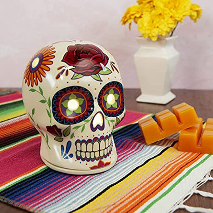 Scentsationals Day of The Dead Collection - Scented Wax Cube Warmer - Wax Fragrance Melter - Skull Wickless Electronic Home Air Freshener Gift (Dia de Los Muertos)