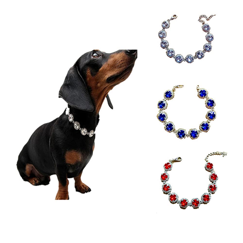 Pet Diamond Necklace Jewelry pet Dress up Collar Shiny Jewelry Suitable for Small and Medium-Sized Cats and Dogs