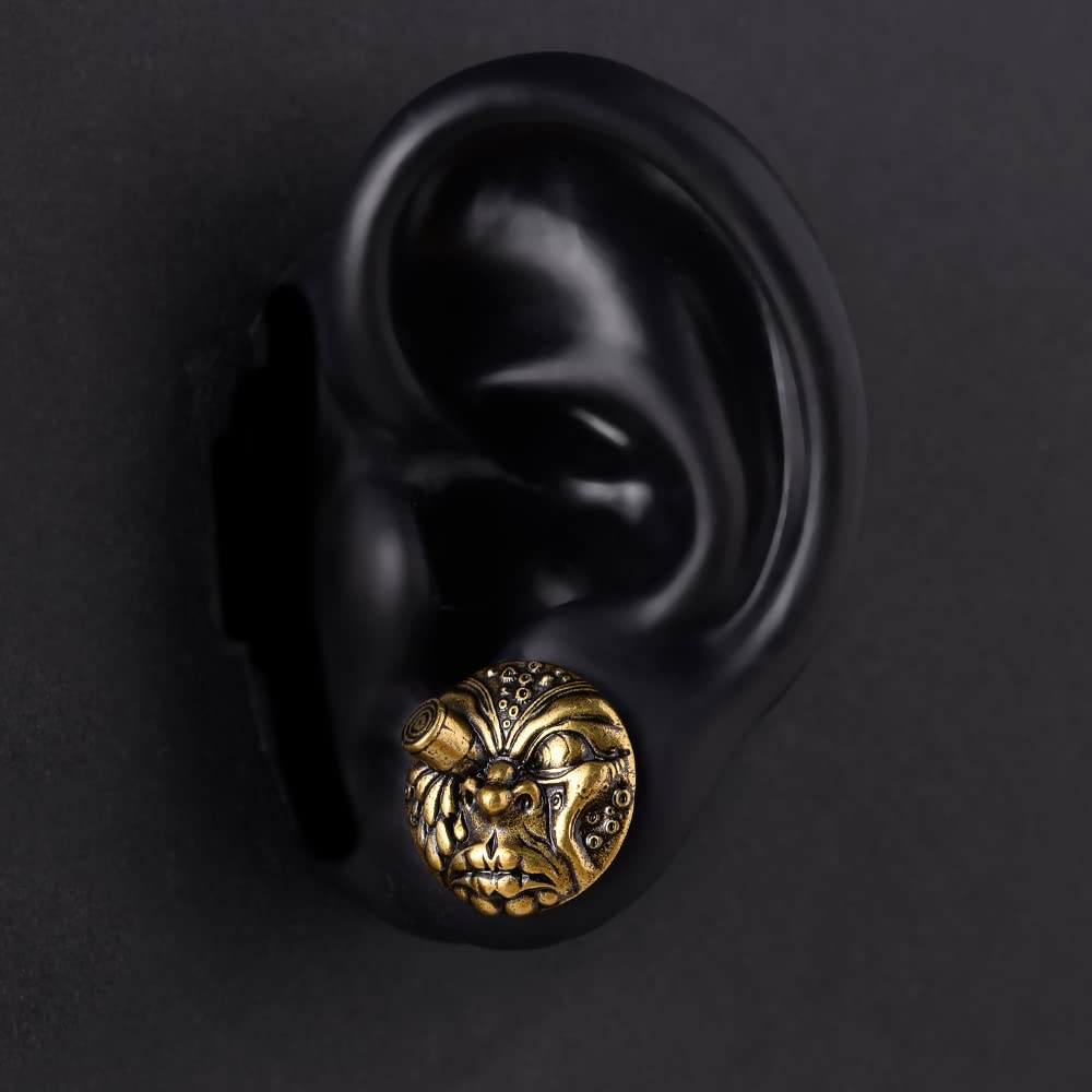 2PCS Surgical Steel Screw Fit Flesh Tunnels Skeleton Gothic Ear Expander Stretching Plugs Gauge 0G-1"(8mm-25mm)