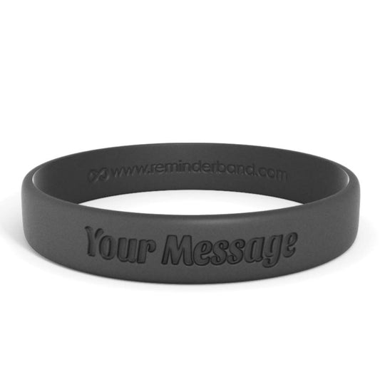 Reminderband Custom Silicone Wristbands | 1/2" Classic | Personalized Rubber Bracelets for Events, Gifts, Fundraisers, Awareness | Choose Quantity