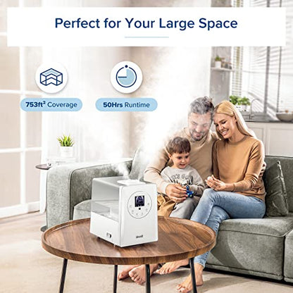LEVOIT Humidifiers for Bedroom, Quiet (3L Water Tank) Cool Mist Top Fill Essential Oil Diffuser with 25Watt for Home Large Room, 360° Nozzle, Rapid Ultrasonic Humidification for Baby Nursery and Plant