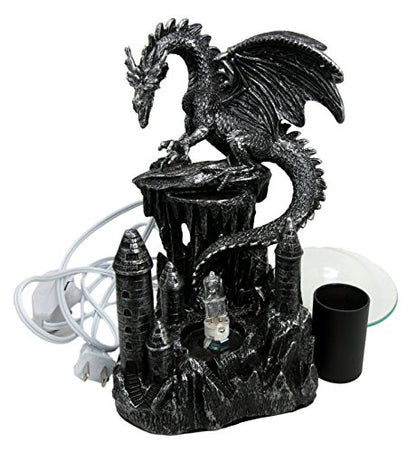Ebros Smaug Castle Guardian Dragon Electric Oil Diffuser Burner Tart Warmer Aroma Scent Statue 9.5" Tall Figurine Dungeons and Dragons Decorative Decor for Aromatherapy Accessory Halloween Prop