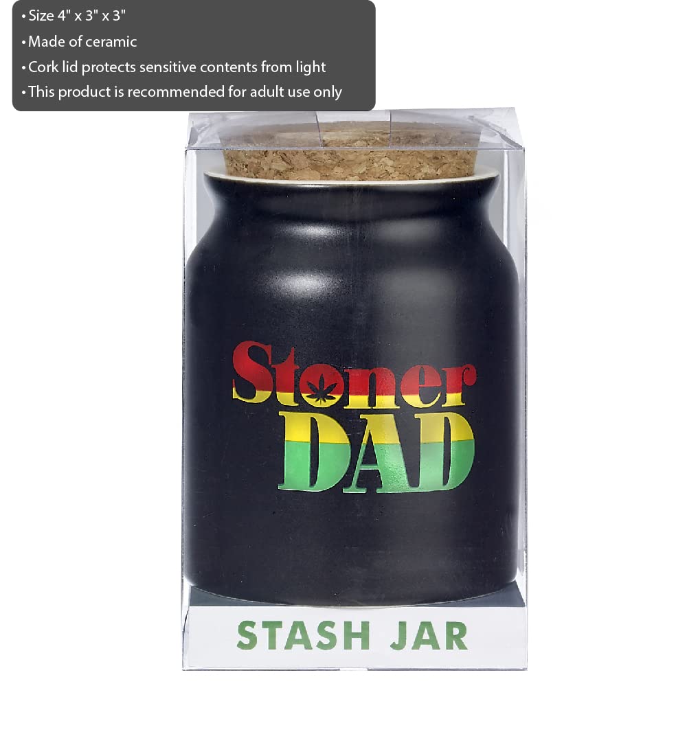 FASHIONCRAFT Stoner Dad Stash Jar - Rasta Letters