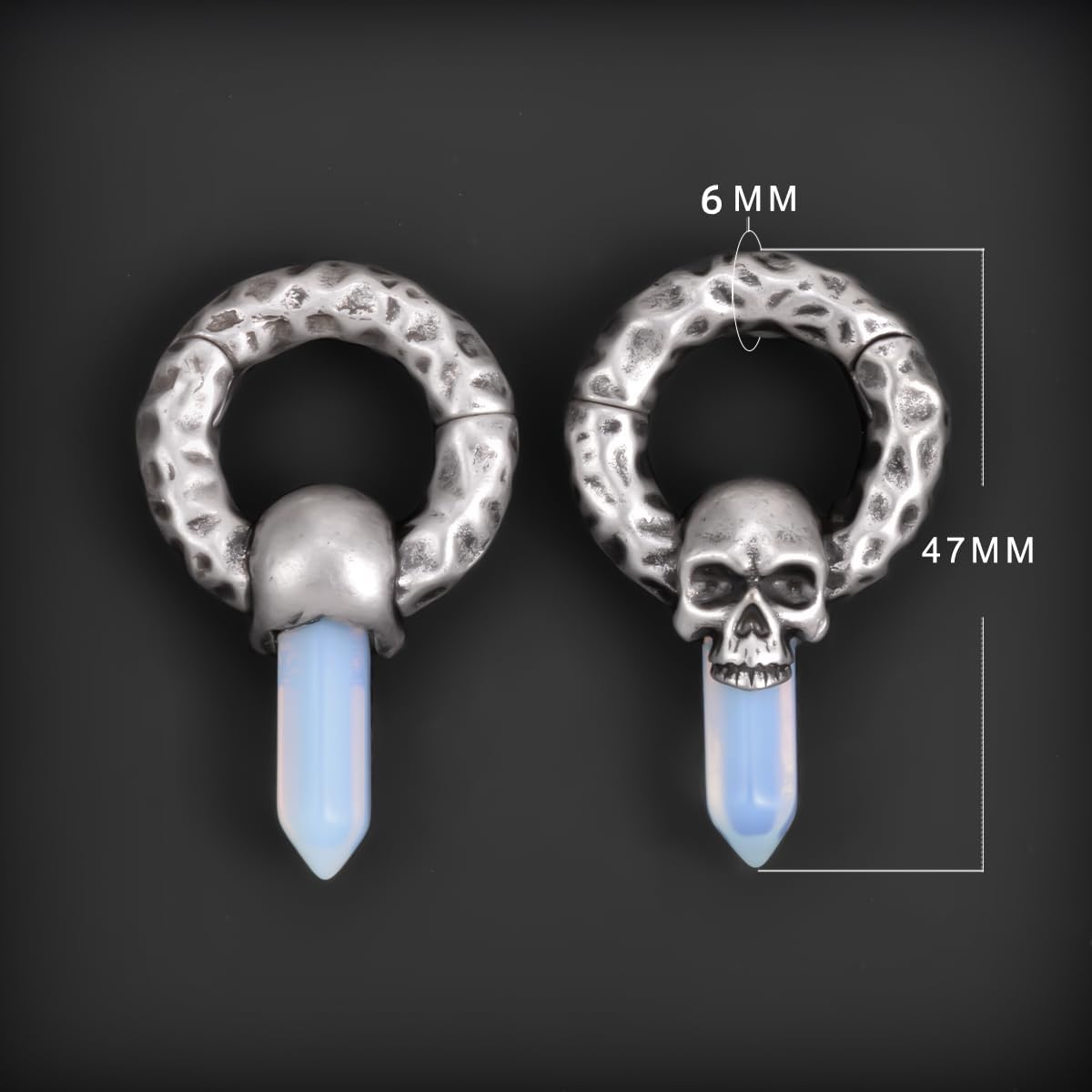 1 Pair 2g Ear Weights For Stretched Ears Heavy 6mm Ear Gauge Plug Tunnels Expander Piercing Earrings Dangle Gauge Hanger Earrings Jewelry