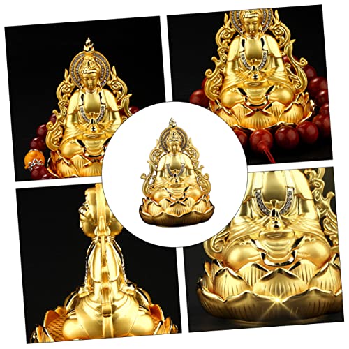 Ornaments Gold Trim Diffuser for Essential Oils Diffusers for Essential Oils Kwan Figurine Fragrance Diffuser Feng Shui Statue Car Aroma Holder Car Adornment Perfume Base Alloy