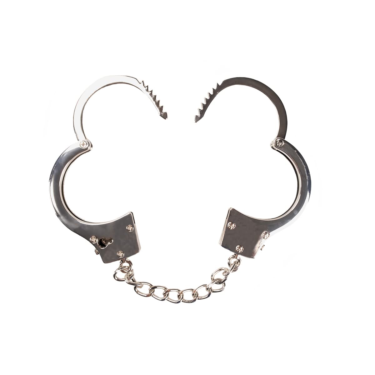 HISET Metal Handcuffs with Two Skull Keys - Prop Toy Handcuffs (Rose Gold)