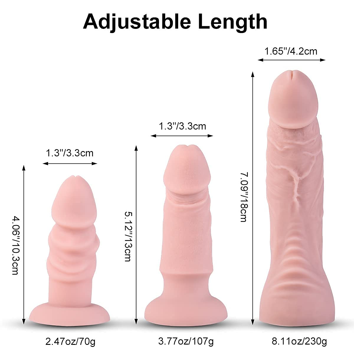 Strap on Dildo Adult Toys - UTIMI Strapon 3 Removable Realistic Silicone Dildos Consoladores Wearable Dildo Pants G-Spot Stimulator Strap on Harness for Women & Lesbian Couples Sex Toys, Black