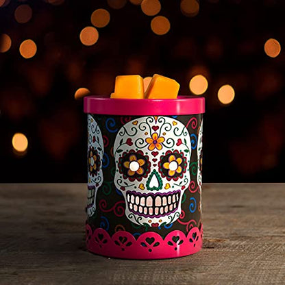 Scentsationals Day of The Dead Collection - Scented Wax Cube Warmer - Wax Fragrance Melter - Skull Wickless Electronic Home Air Freshener Gift (Dia de Los Muertos)