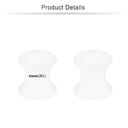 Cisyozi 6 Pairs Ultra Thin Silicone Ear Skin Flexible Flesh Tunnel Expander Stretching Gauge Earlets Plug Gauges Kit Earlets Retainer Same Sizes 6G-20mm 3 Colors