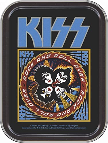 Stash Tins - KISS Rock N Roll Over Storage Container 4.37" L x 3.5" W x 1" H