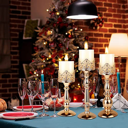 Black Vintage Candle Holder for Table Centerpiece Gothic Candle Stand Set