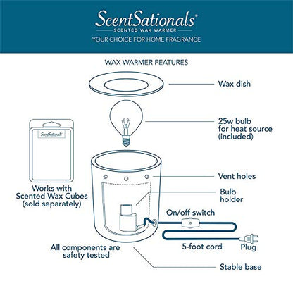 Scentsationals Romance Collection - Scented Wax Warmer - Romantic Wax Cube Melter & Burner - Electric Romance Fragrance Home Air Freshener Gift (Love Bunnies)