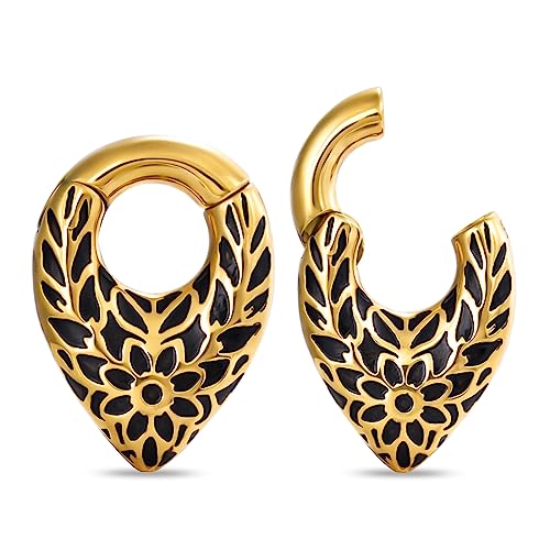 1 Pair 2g Ear Weights For Stretched Ears Plug Gauge Ear Hanger Heavy Water Drop Shape 6mm Dangle Earrings Women Body Piercing Jewelry