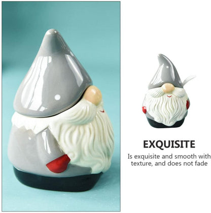 ARTIBETTER 1pc Spice Jar Gnome Condiment Pot Kitchen Decor Cookie Jars for Kitchen Counter Decorative Sugar Holder for Coffee Bar Sugar Dish Gnome Sugar Bowl Coffee Jar Ceramics Coffee Can