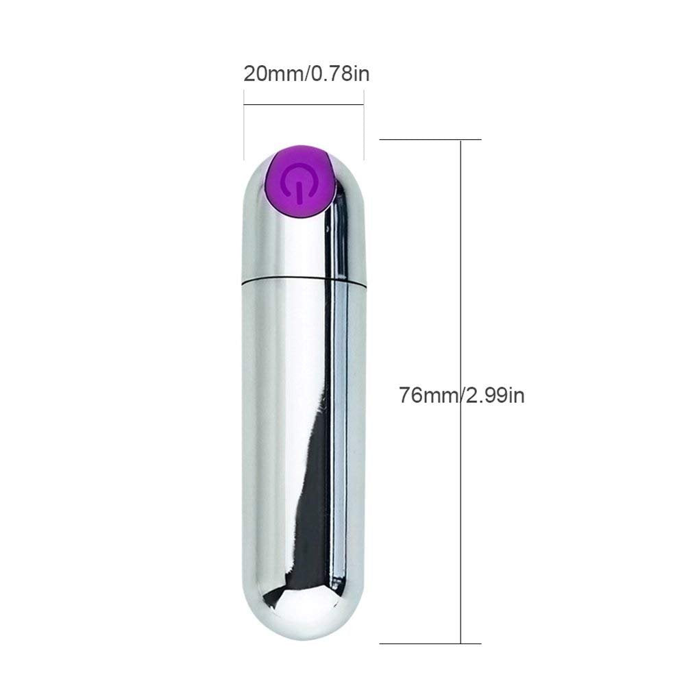 G Spot Bullet Vibrator Nipple Clitorals Stimulator USB Rechargeable for Travel - 10 Modes Portable Waterproof Mini Vaginal Anal Massager Adult Sex Toys for Women(Black)