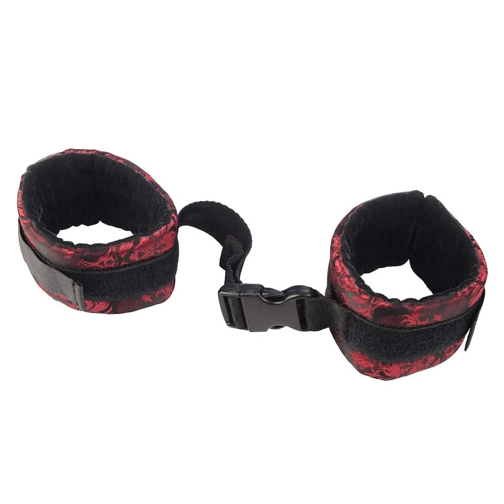 CalExotics Scandal Control Cuffs – Luxury Bondage Handcuffs – BDSM Toys for Couples - Red