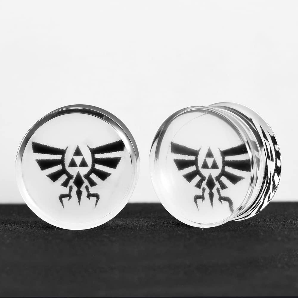 2 PCS Ear Gauges Resin Acrylic Transparent Stretching Tunnels Expanders Body Piercing Jewelry