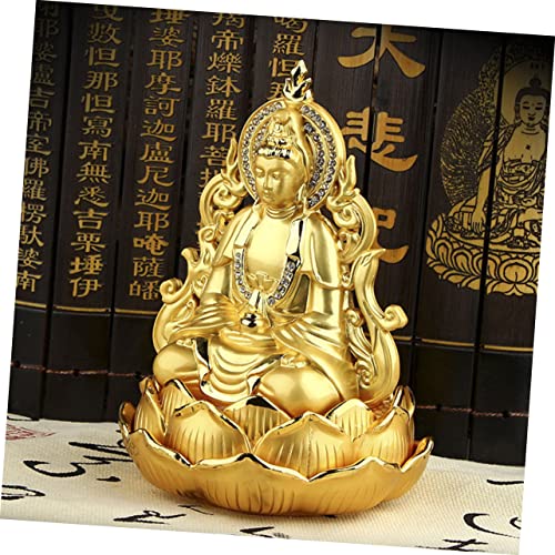 Ornaments Gold Trim Diffuser for Essential Oils Diffusers for Essential Oils Kwan Figurine Fragrance Diffuser Feng Shui Statue Car Aroma Holder Car Adornment Perfume Base Alloy