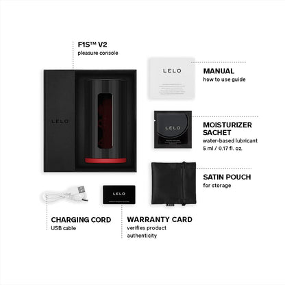 LELO F1S V2 Waterproof Male Masturbator, Male Stroker, Masturbator Sleeve, Sillicone Pocket Pussy, Sex Toy for Man, Sexual Pleasure Tools for Male, Male Sex Toy, Male Toy with 4 Vibrations, Blue