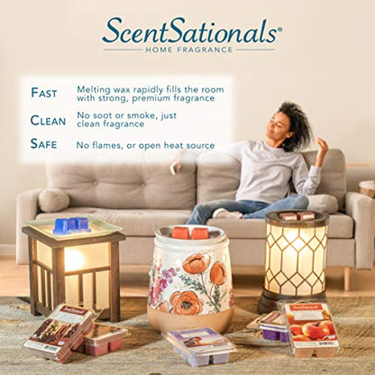 Scentsationals Mosaic Collection - Garden Delight - Scented Wax Warmer - Fragrance Wax Cube Melter & Burner - Electric Home Air Freshener Art Gift