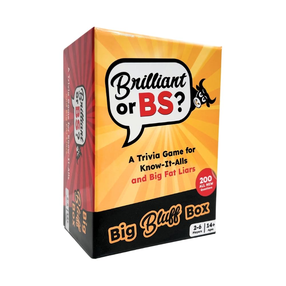 Brilliant or BS? - A Trivia Game for Know-it-Alls and Big Fat Liars - Fun Bluffing Trivia Game for Friends & Family