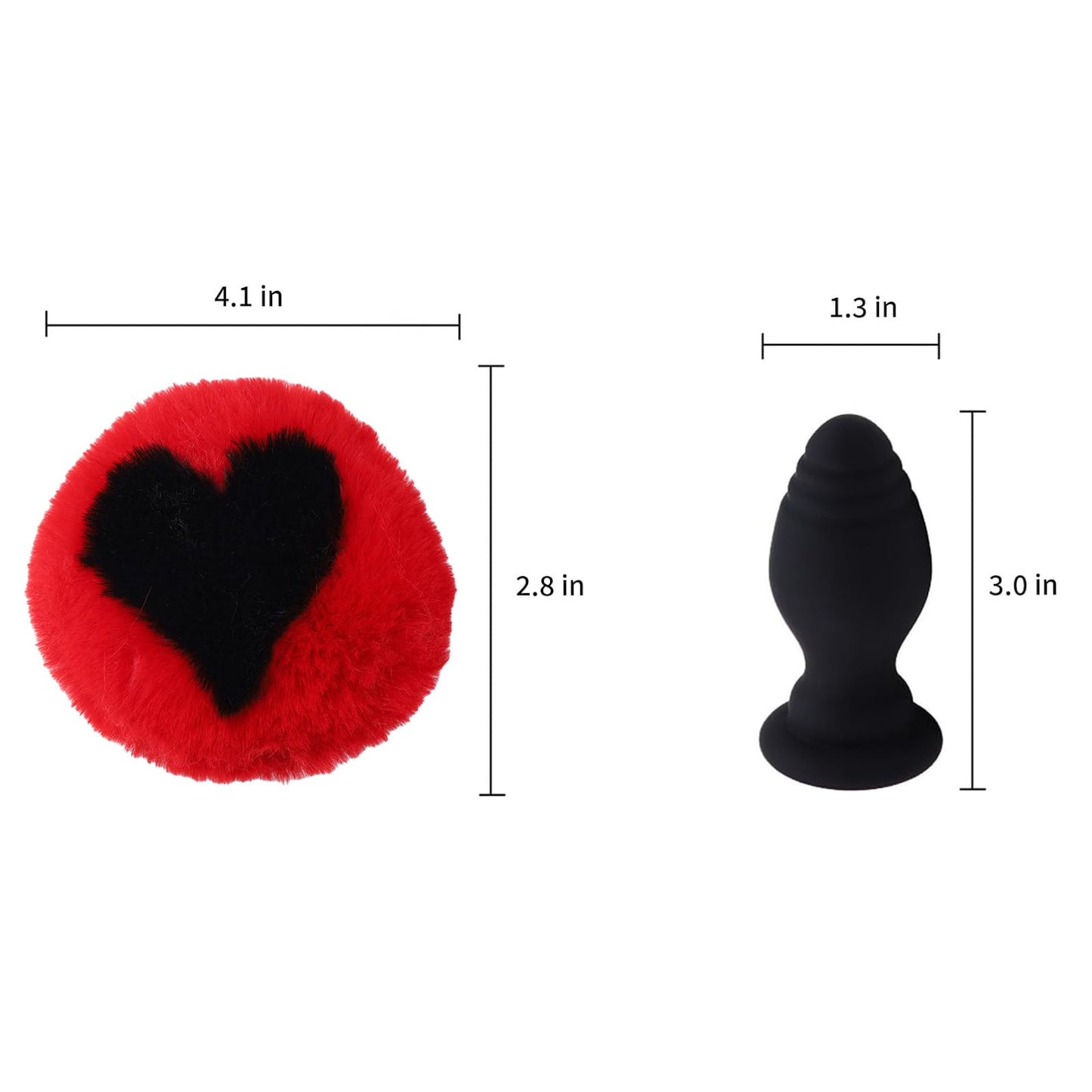 Bunny Tail Anal Plug Vibrator, Soft Silicone Butt Plug with Pink Faux Fur, Wireless Remote Control Design, Rabbit Tail Trainer for Adult Sex Toys for Role Play Cosplay Women, Men and Couples, Cute Sex