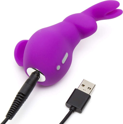 Lovehoney Happy Rabbit Mini Ears Clitoral Vibrator - Small Clitoral Rabbit Vibrator for Women - Thick Flexible Stimulating Ears - Rechargeable & Waterproof - Pink