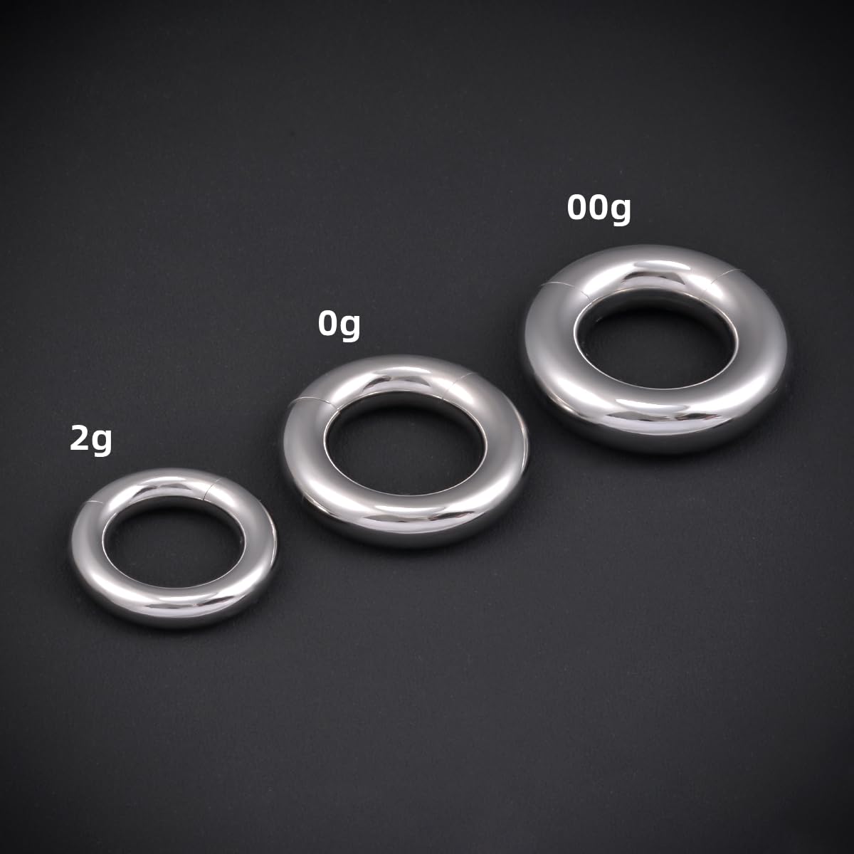 1 Pair Seamless Ear Weight Hoop Gauge Earrings For Stretched Ears Dangle Gauge Hanger 2g 0g 00g Plug Tunnels For Ear Women Body Piercing Jewelry