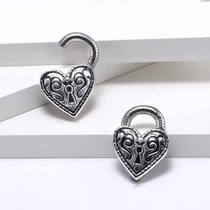 2PCS Ear Weights For Stretched Ears Heavy Weighted Gauges Stainless Steel 2g 4g Dangle Gauge For Women Men Ear Hanger Stretcher Piercings