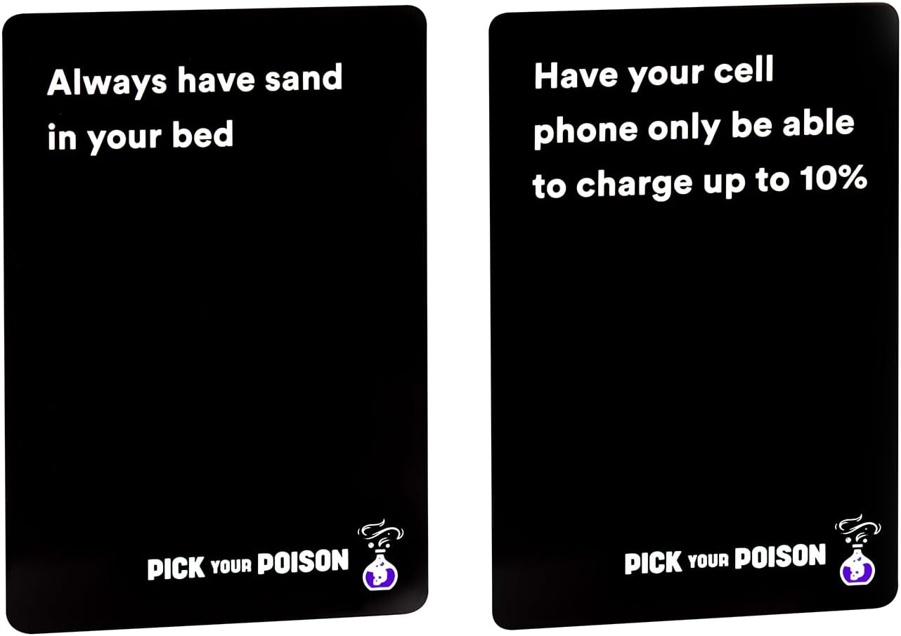 Pick Your Poison Party Game - The “What Would You Rather Do?” Family Card Game - for Kids, Adults, and Families, Great for a Halloween Party or a Fun Game Night with Friends