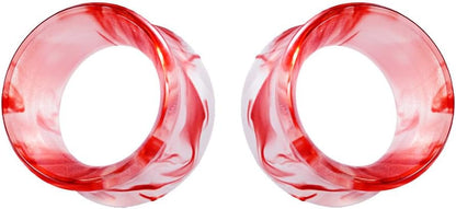 1 Pair Acrylic Smoke Solid Double Flare Ear Gauges Tunnels 8mm-25mm Stretcher PurpleGreen Grey Red Woman Man Body Piercing Jewelry