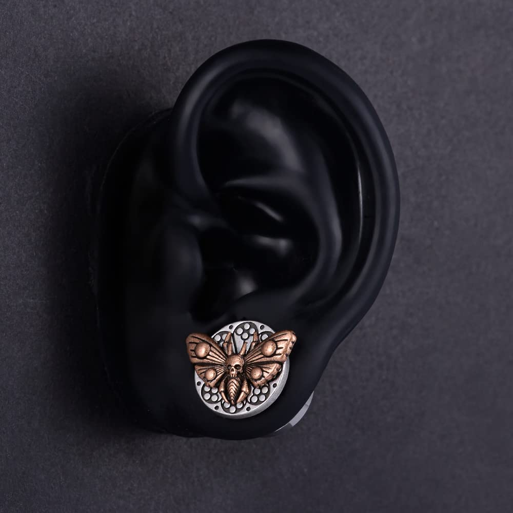 1 Pair Retro Ear Gauges Screw Fit Plug Flesh Tunnels Cat Fox Elephant Stretcher Earrings Hanger Expander Piercing Jewelry 8mm-25mm