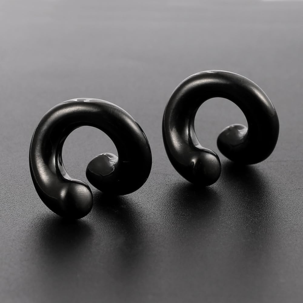 Casvort 2 PCS Hypoallergenic 316 Stainless Steel Hot 00g 2g Ear Hangers Heavy/Light Weights Saddle Weights Ear Gauges Body Jewelry Women Piercing Plugs for Lobe Pair Selling