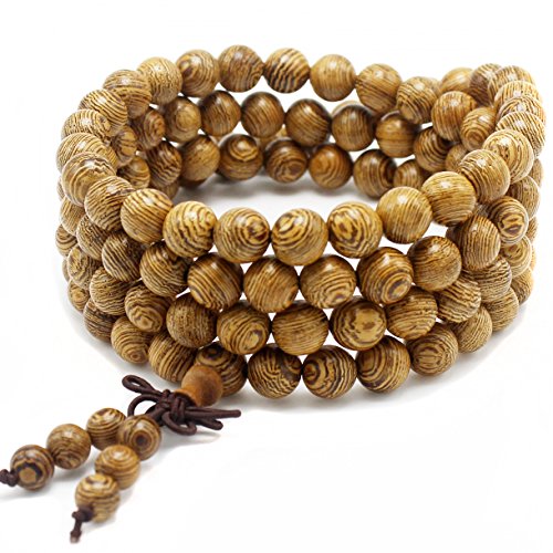 Mala Beads Bracelet 108 8mm Prayer Meditation Sandalwood Elastic…