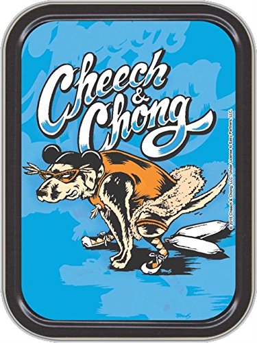 Stash Tins Cheech & Chong Labrador Storage Container 4.37" L x 3.5" W x 1" H