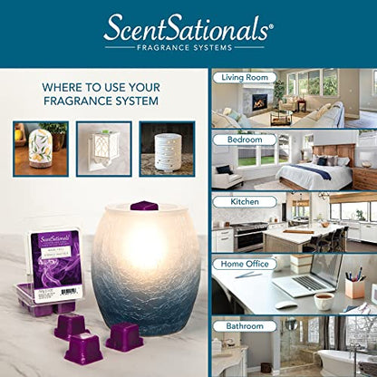 Scentsationals Mosaic Collection - Garden Delight - Scented Wax Warmer - Fragrance Wax Cube Melter & Burner - Electric Home Air Freshener Art Gift